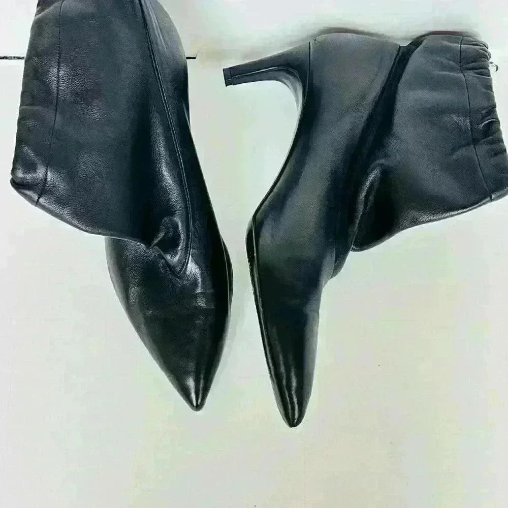 3.1 Phillip Lim Pointed Toe Slouch Drawstring Pull Ankle Booties - Picture 5 of 11